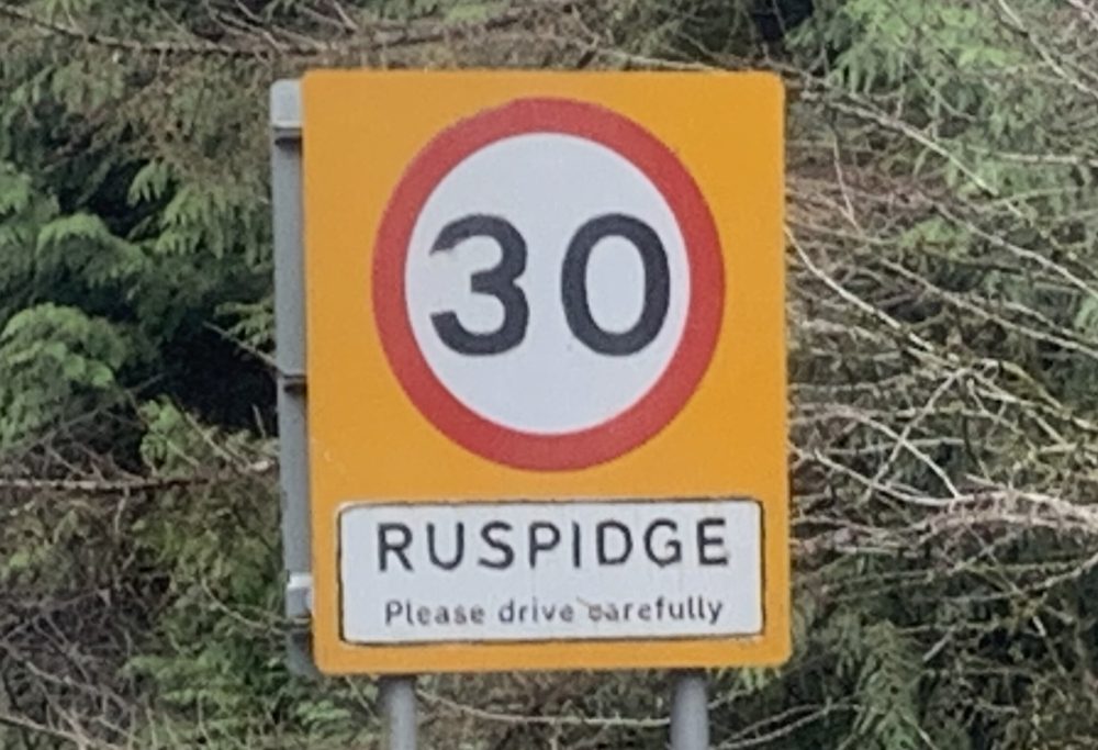 Ruspidge village sign – electricians covering Ruspidge near Cinderford