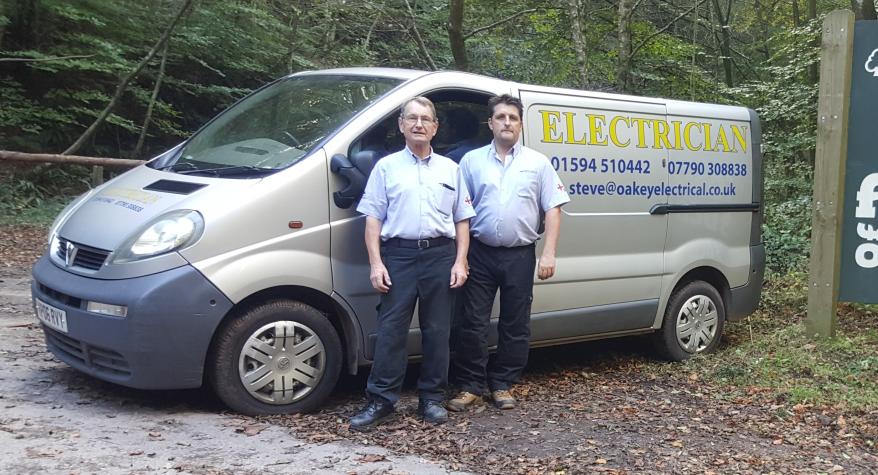 Local electrician carrying out a small electrical job neatly in a tidy home in the Forest of Dean